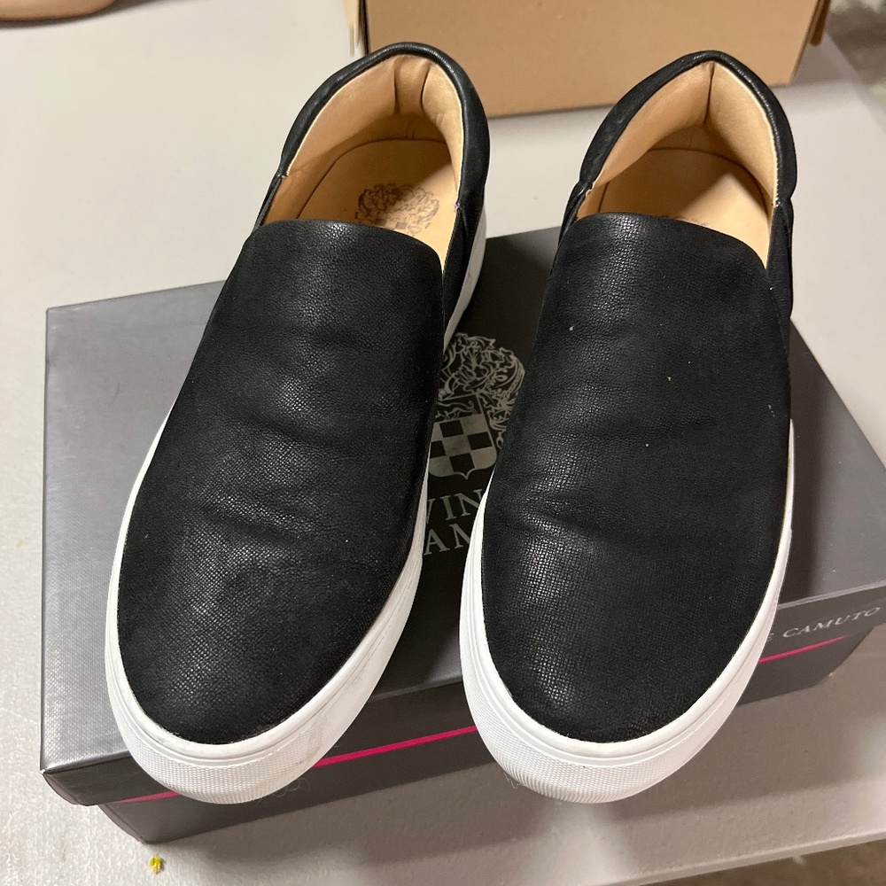 Vince Camuto black loafers